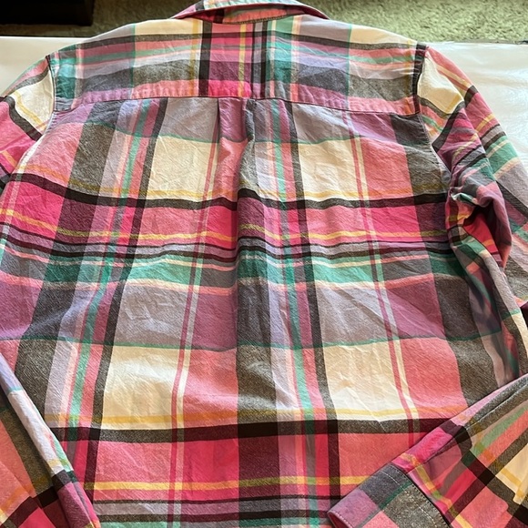 Rockies Long Sleeve Western Style Button Down Plaid Shirt Size M - Picture 16 of 16